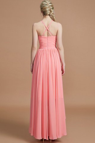 Robe demoiselle d'honneur naturel de princesse avec chiffon asymétrique dénudé - photo 35