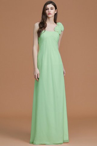 Robe demoiselle d'honneur naturel longueur au ras du sol a-ligne avec chiffon avec fleurs - photo 32