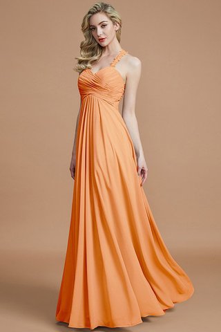 Robe demoiselle d'honneur naturel ruché avec chiffon fermeutre eclair avec sans manches - photo 26