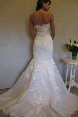 Robe de mariée naturel avec nœud ceinture avec sans manches de bustier - photo 2