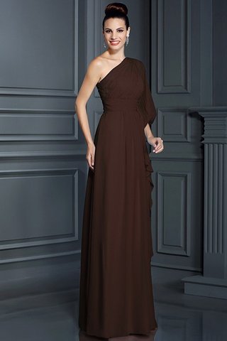 Robe demoiselle d'honneur longue avec chiffon jusqu'au sol d'épaule asymétrique maillot - photo 15