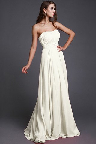 Robe demoiselle d'honneur longue naturel de bustier de princesse avec sans manches - photo 21