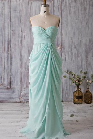 Robe demoiselle d'honneur ligne a dos nu au drapée de lotus en chiffon - photo 1