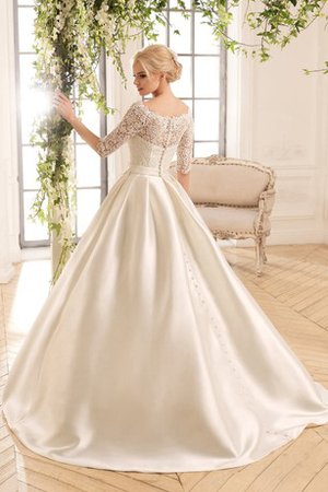 Robe de mariée discrete plissé longue fermeutre eclair boutonné - photo 2