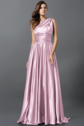 Robe demoiselle d'honneur longue plissage de princesse en satin soyeux ligne a - photo 34