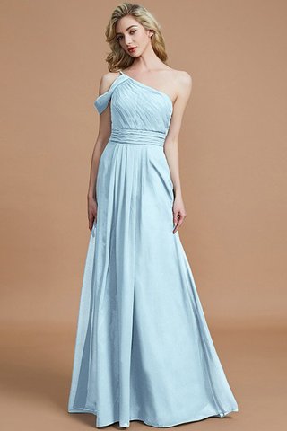 Robe demoiselle d'honneur de princesse ligne a avec chiffon manche nulle jusqu'au sol - photo 23