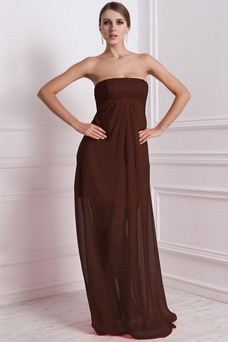 Robe demoiselle d'honneur longue avec sans manches de princesse ligne a avec chiffon - photo 5