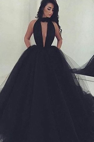 Robe de soirée naturel de mode de bal textile en tulle avec sans manches avec perle - photo 1