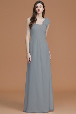 Robe demoiselle d'honneur naturel longueur au ras du sol a-ligne avec chiffon avec fleurs - photo 33