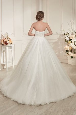 Robe de mariée longue ligne a manche nulle fermeutre eclair ruché - photo 2