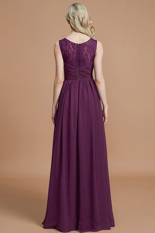 Robe demoiselle d'honneur avec chiffon ligne a v encolure manche nulle de princesse - photo 35