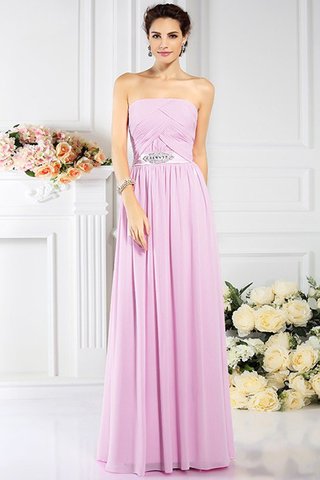 Robe demoiselle d'honneur plissage longue de princesse ligne a avec chiffon - photo 23