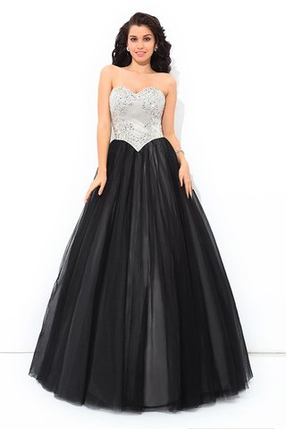 Robe de quinceanera brillant naturel fermeutre eclair col en forme de cœur jusqu'au sol - photo 3