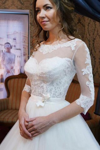 Robe de mariée avec sans manches divin de mode de bal appliques cordon - photo 3