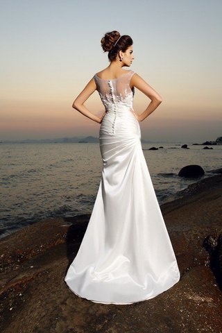 Robe de mariée longue col u profond appliques avec perle en plage - photo 2