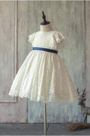 Robe de cortège enfant manche nulle au niveau de genou elevé ligne a ceinture - photo 2