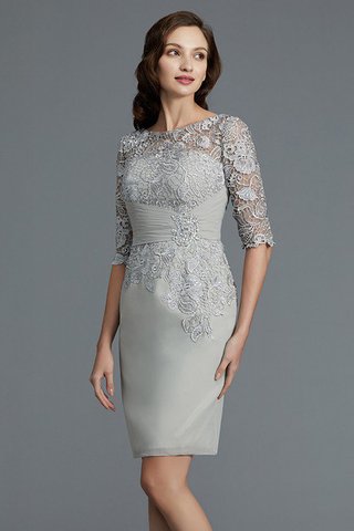 Robe mère de mariée bref naturel encolure ronde avec chiffon collant - photo 5