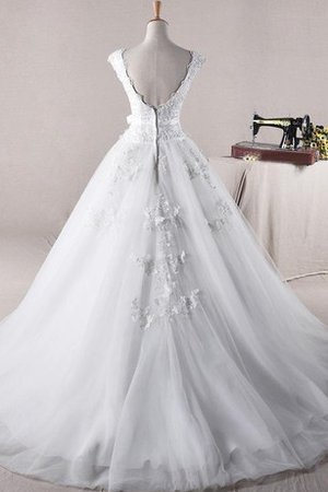 Robe de mariée longue de mode de bal de lotus bandouliere spaghetti avec perle - photo 2