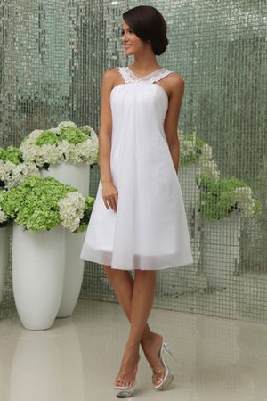 Robe de mariée attirent à la mode courte de longueur à genou decoration en fleur - photo 2