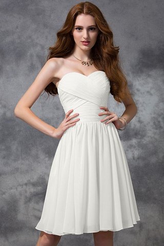 Robe demoiselle d'honneur naturel de princesse ruché avec zip avec chiffon - photo 16