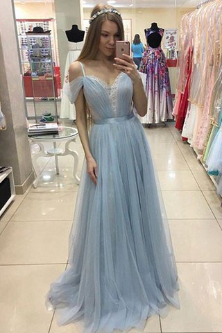 Robe de bal de princesse bandouliere spaghetti de traîne courte honorable naturel - photo 1