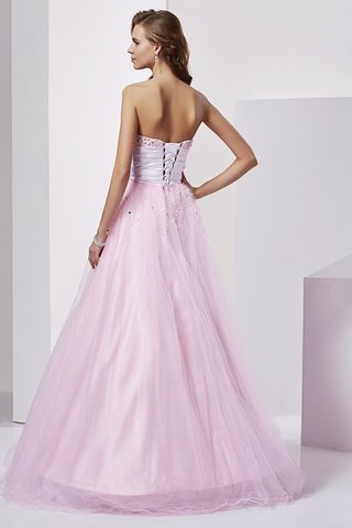 Robe de quinceanera naturel jusqu'au sol de bustier cordon de mode de bal - photo 2