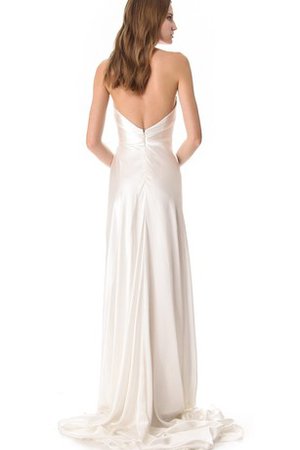 Robe de mariée facile en satin de traîne courte fermeutre eclair de bustier - photo 2