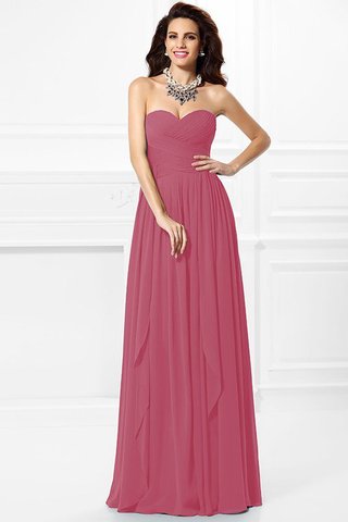 Robe demoiselle d'honneur plissage longue en chiffon a-ligne de princesse - photo 27