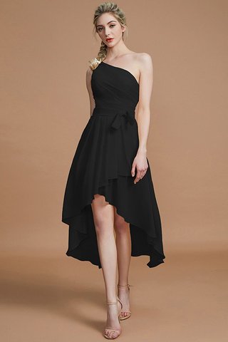 Robe demoiselle d'honneur naturel avec chiffon silhouette asymétrique avec zip ligne a - photo 7