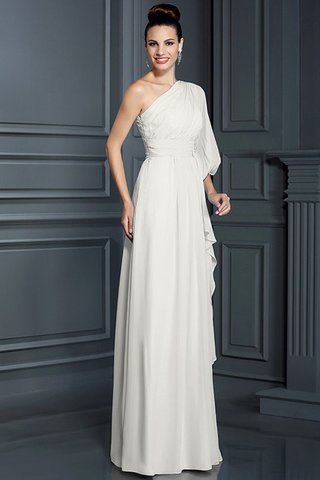 Robe demoiselle d'honneur longue avec chiffon jusqu'au sol d'épaule asymétrique maillot - photo 18