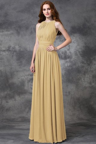 Robe demoiselle d'honneur naturel avec chiffon avec zip ruché au niveau de cou - photo 6