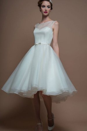 Robe de mariée naturel en tout plein air avec mousseline ligne a manche nulle - photo 1