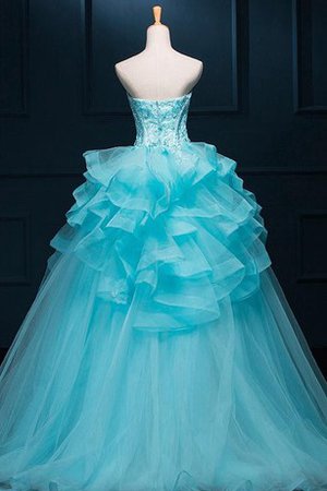 Robe de quinceanera pailleté avec perle cordon col en forme de cœur appliques - photo 2