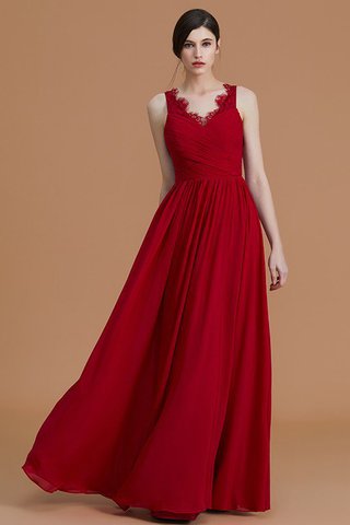 Robe demoiselle d'honneur naturel de princesse ligne a avec zip de lotus - photo 5