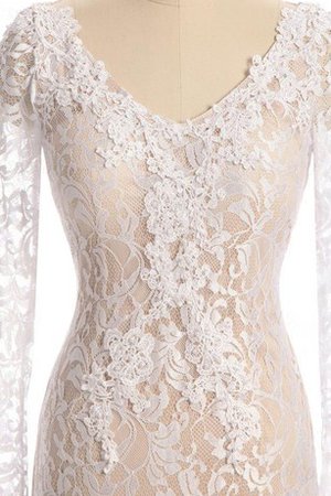 Robe de mariée delicat collant fermeutre eclair v encolure de sirène - photo 2