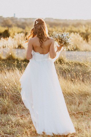 Robe de mariée mode textile en tulle manche nulle de princesse naturel - photo 4