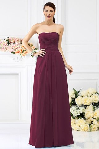 Robe demoiselle d'honneur longue plissage au drapée de bustier en chiffon - photo 5