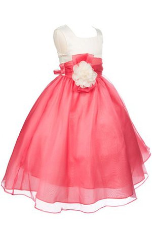 Robe de cortège enfant ligne a en taffetas manche nulle de longueur à genou avec zip - photo 2