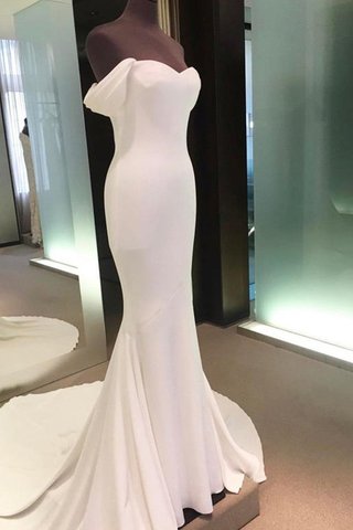 Robe de mariée séduisant avec manche courte de fourreau avec zip naturel - photo 4