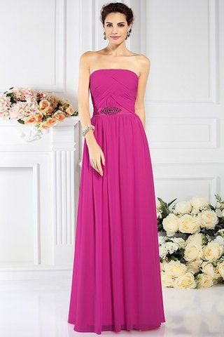 Robe demoiselle d'honneur plissage longue de princesse ligne a avec chiffon - photo 11