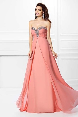 Robe de soirée longue a-ligne avec perle de princesse col en forme de cœur - photo 7