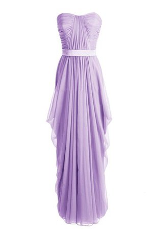 Robe demoiselle d'honneur chic asymétrique avec sans manches fermeutre eclair en chiffon - photo 2