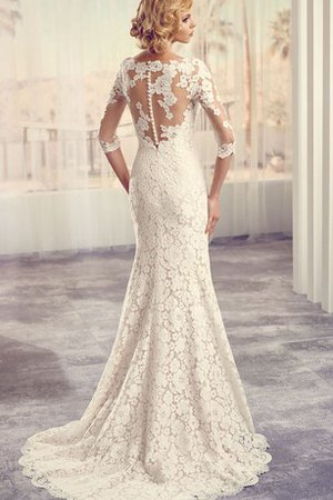 Robe de mariée à la mode jusqu'au sol de sirène avec bouton avec manche longue - photo 2