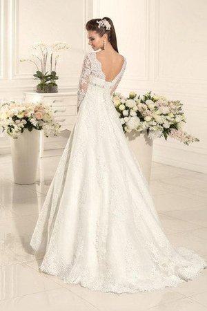 Robe de mariée delicat intemporel avec lacets v encolure col en forme de cœur - photo 2