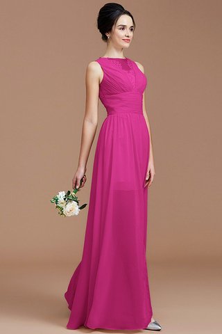 Robe demoiselle d'honneur naturel ligne a ruché longueur au ras du sol fermeutre eclair - photo 16