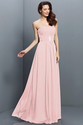 Robe demoiselle d'honneur longue ligne a avec chiffon de bustier avec zip - photo 21