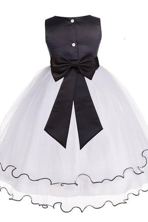 Robe de cortège enfant textile en tulle ligne a avec sans manches avec fleurs avec nœud - photo 2