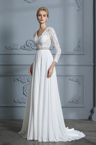 Robe de mariée avec chiffon de princesse charmant avec décoration dentelle naturel - photo 5