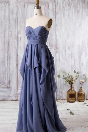 Robe demoiselle d'honneur plissage delicat trou serre avec chiffon col en forme de cœur - photo 2