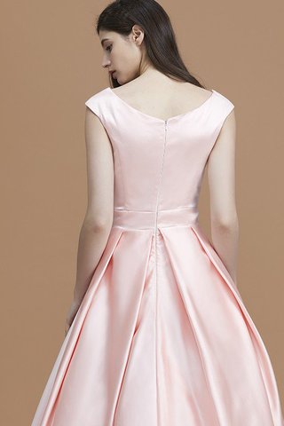 Robe demoiselle d'honneur naturel de princesse en satin avec zip ligne a - photo 7